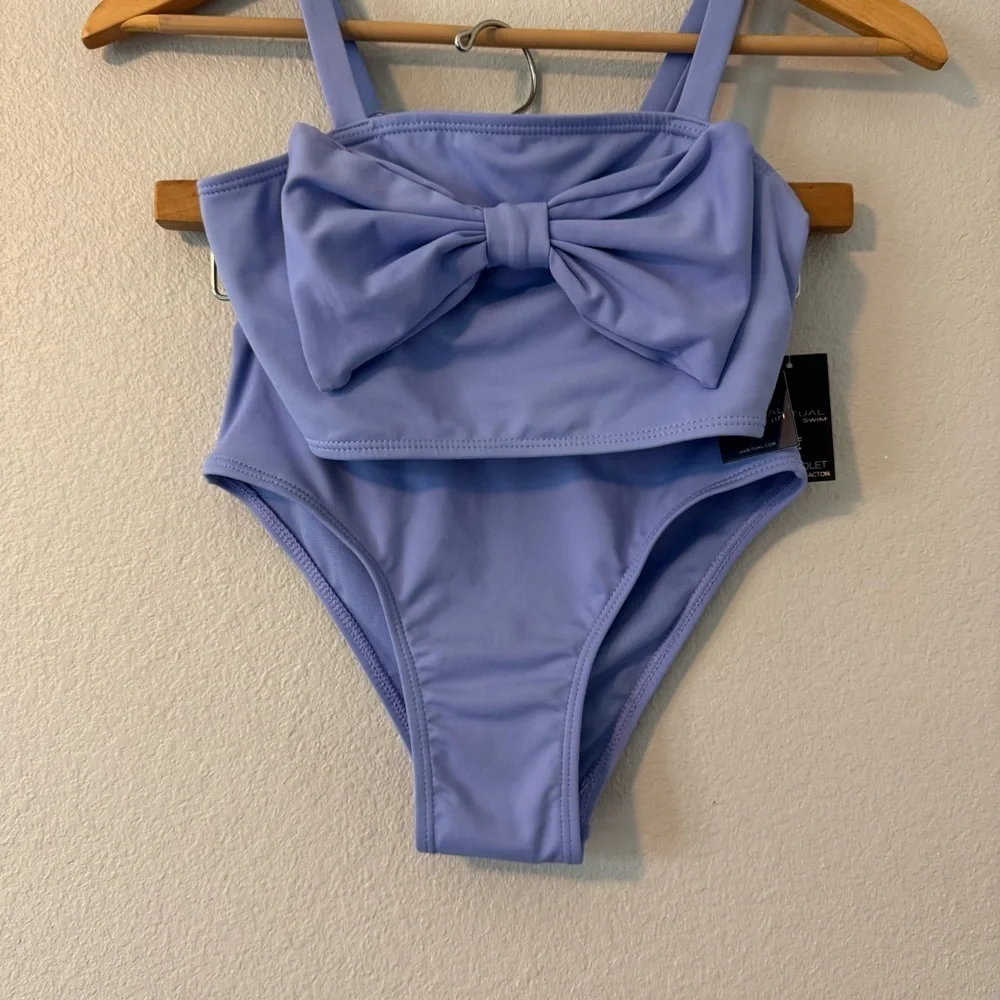 New Kids Swimsuit Habitual Light Purple Bikini Set Size 12